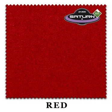 7' Championship Saturn II Teflon Pool Billiard Table Felt Cloth - Red - Free Spots - AUTHORIZED DEALER