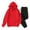 Red, variant on Mikilon Decor Mens 2 Piece Solid Color Plus Velvet Sweatsuit Outfits Hoodie Sweatshirt & Joggers Sweatpants Set Tracksuit