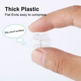 thumbnail image 3 of 100 Pcs Spring Cord Locks Plastic End Fastener Double Holes Clip Rope Toggle Stoppers Sliders, Clear, 3 of 7