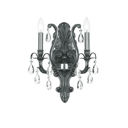 

RLA Crystorama RL-13925 Wall Sconces Pewter Brass Dawson Pewter