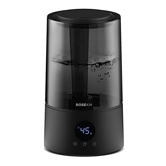 ROSEKM Automatic Humidifiers for Bedroom, 4.0L Cool Mist Humidifier for Home & Plant with Timer & Humidity Sensor, Last Up to 50H