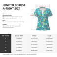 thumbnail image 7 of Fuzoiu Donut Print Women's V-Neck T-Shirt,Women's Short Sleeve Top, Comfortable for Work, Leisure, and Sports, 7 of 7