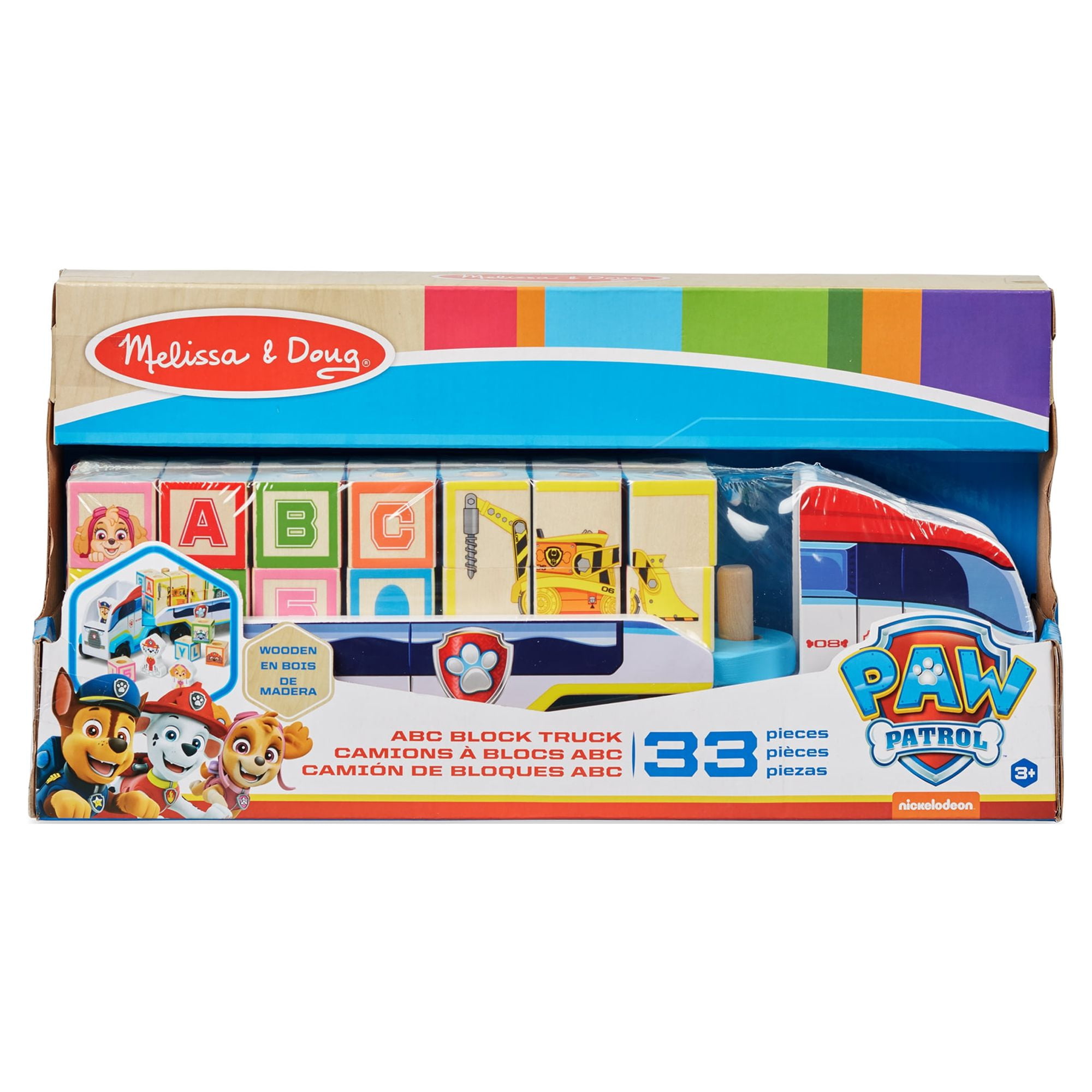 Melissa & Doug PAW Patrol Wooden ABC Block Truck