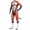Orange#9527, variant on BOOMNY Halloween Mens Animal Bodysuit Hallowmas Animal Graphic Long Sleeve Catsuit Playful Stage Performance Fullbody Jumpsuit