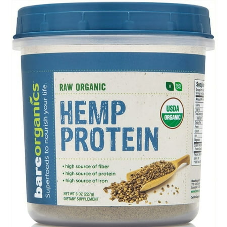 BAREORGANICS Hemp Seed Protein (Raw - Organic) (8Oz) 227G