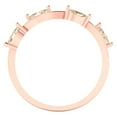 thumbnail image 5 of 0.4 ct Brilliant Marquise Cut Natural Morganite 18K Rose Gold Stackable Band SZ 5.5, 5 of 6