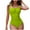 Yellow, variant on One Piece Swimsuit for Women Ruched Swim Suit High Cut Tummy Control Bathing Suit
