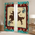 thumbnail image 2 of Homewish Western Cowgirl Cowboy Black Out Curtains, Rustic Horse Animal Curtains Pack of 2 (42x63 Each), Vintage Fashion Theme Bedroom Curtains, Window Curtains Bedroom Decor, 2 of 6
