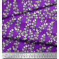 thumbnail image 2 of Soimoi Purple Cotton Duck Fabric Leaf Leaves Print Sewing Fabric Yard 58 Inch Wide, 2 of 3