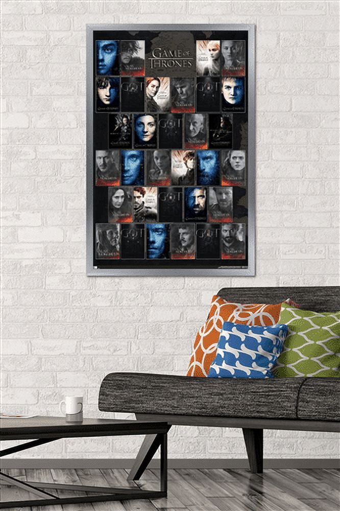 Game of Thrones - Grid Wall Poster, 22.375" x 34", Framed