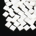thumbnail image 1 of 2-Hole Opaque Glass Seed Beads Lustered Dyed Rectangle Floral White 5x4.5~5.5x2~2.5mm Hole: 0.5~0.8mm, 1 of 2