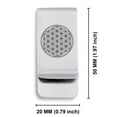 thumbnail image 2 of Stainless Steel Sacred Geometry Flower of Life Classic Slim Money Clip Credit Card Holder, 2 of 2