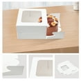 TINANA Bakery Boxes with Window, 50 PCS 4x4x2.5 Inches White Bakery