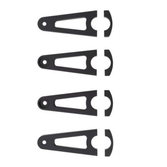 KarParts360 For Jeep Wrangler JK 2007-2018 Defender Light Bar Tabs | Pair | LED | Black | Fits 1 Inch Bars