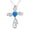 A Cross Blue Opal, variant on Cross Necklace 925 Sterling Silver Turquoise Celtic Knot Pendant Celtic Religious Jewelry Irish Gifts for Women