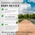 thumbnail image 4 of Seal it Green Xtreme Marine Clear Wood Sealer Plant Based Non Toxic Waterproof Sealant for Docks Decks Fences and Railings 1 Gallon, 4 of 8