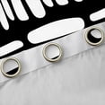 thumbnail image 4 of Manfei Cartoon Geometric Stripe Blackout Curtains Set of 2 (52x84 Each),Lines Pattern Window Curtains,White Black Curtains and Drapes For Kids,Ultra Soft Home Decor, 4 of 6