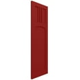 thumbnail image 2 of Ekena Millwork 12"W x 42"H True Fit PVC San Miguel Mission Style Fixed Mount Shutters, Fire Red (Per Pair - Hardware Not Included), 2 of 9