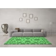 thumbnail image 3 of Ahgly Company Indoor Round Oriental Emerald Green Traditional Area Rugs, 3' Round, 3 of 4