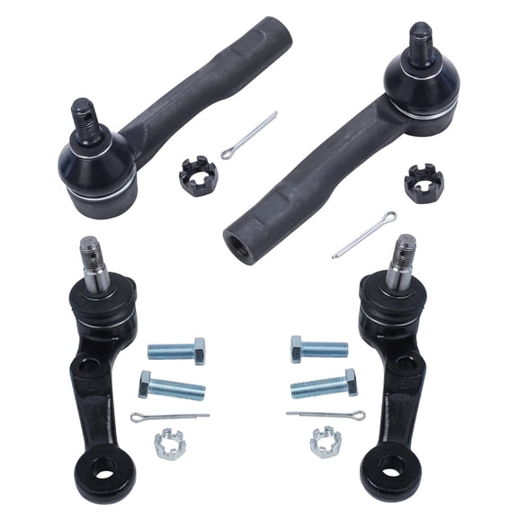 Detroit Axle - Front Lower Ball Joints Outer Tie Rods Replacement for 2001-2005 Lexus IS300