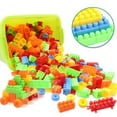 thumbnail image 5 of Juego de caja de regalo de bloques de construcción de plástico de partículas grandes ensamblados creativos para niños, juguetes educativos de educación temprana intelectual ensamblados., 5 of 5
