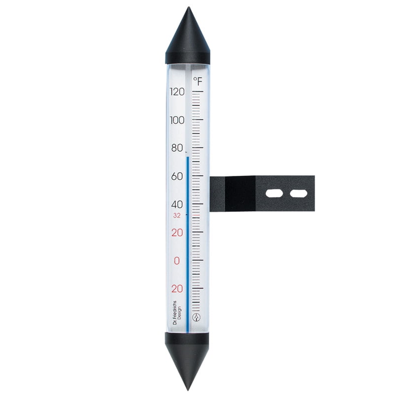 Outdoor Window Frame Thermometer Silver