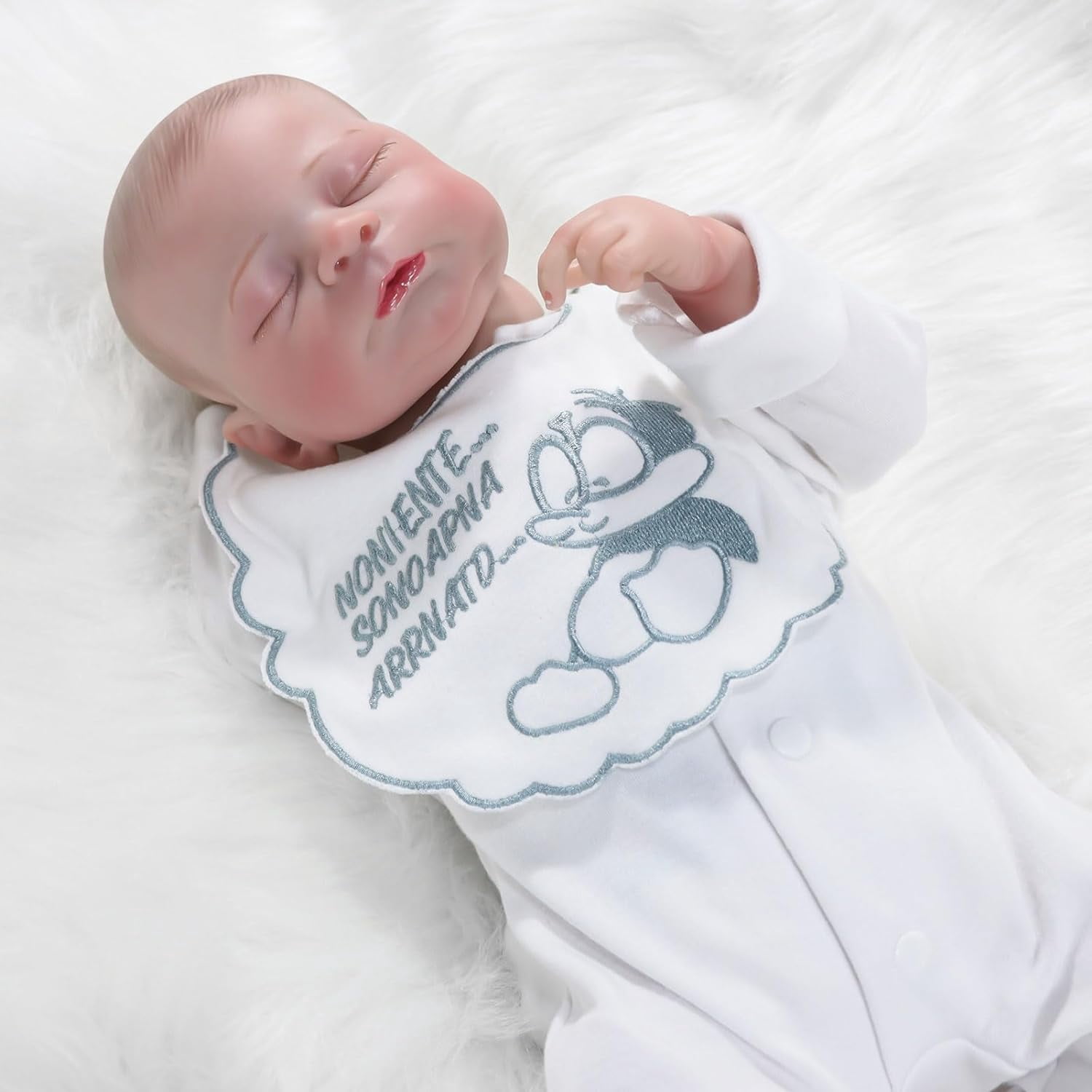 JRLCGYP Realistic Reborn Baby Dolls Girl - 18 inch Lifelike Newborn Boy Dolls Soft Weighted Body, Real Life Sleeping Dolls Gift Set for Kids 3+