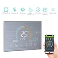 thumbnail image 2 of Smart Thermostat Programmable Touchscreen LCD Boiler Heating Thermoregulator with Weather Index Humidity Display for Home House Boiler Heating System Black White Silver, 2 of 7