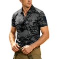 thumbnail image 3 of Polo Shirts for Men Quick Dry Short Sleeve T-Shirts Performance Mens Camo Golf Shirts for Work Athletic, 3 of 6