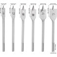 thumbnail image 2 of Carbon Steel Wood Flat Bit Set, Spade Bit Set, Woodworking Paddle Flat Bit, Woodworking Hole Knife Tool, Wood Flat Drill 6 Piece Set (10-25mm), 2 of 4