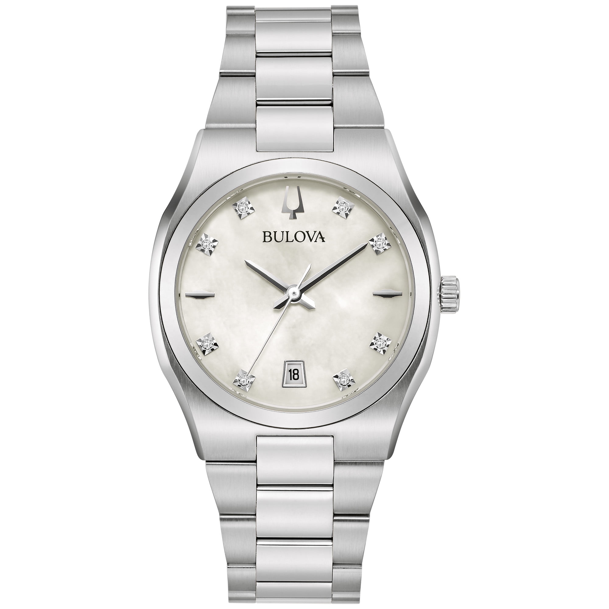 Bulova Women's Surveyor Stainless Steel Diamond Dial Watch 96P218