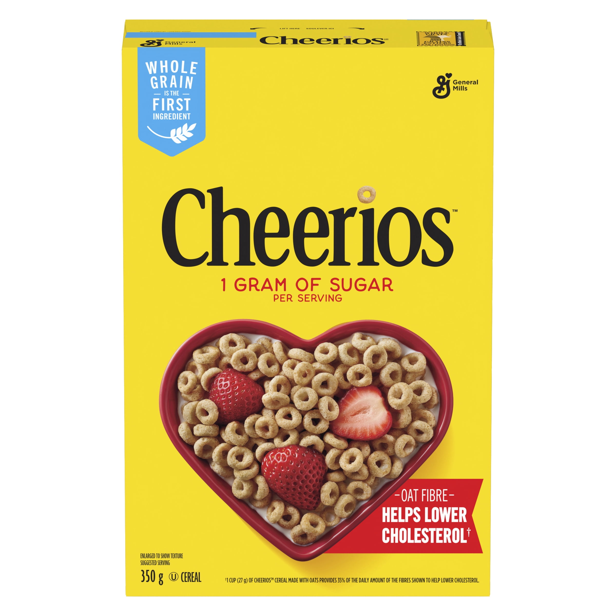 Original Cheerios Breakfast Cereal, Whole Grains, 350 g