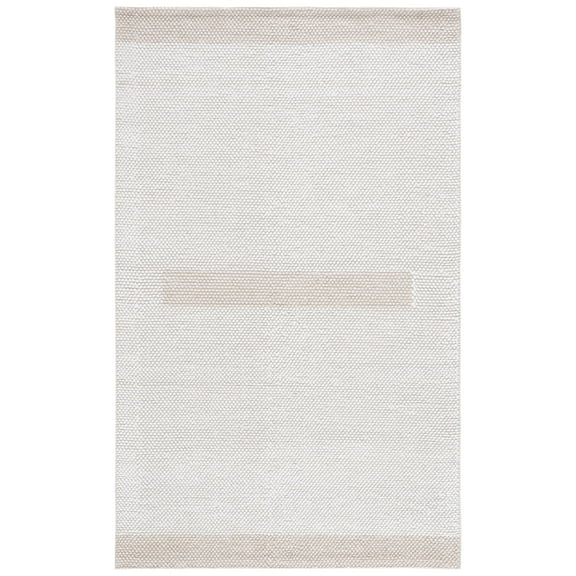 SAFAVIEH Natura Marina Striped Wool Area Rug, Ivory/Beige, 8' x 10'