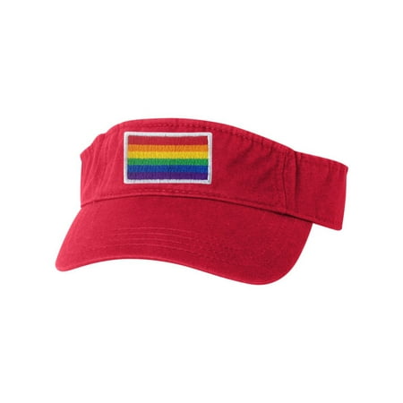 Adult Rainbow Gay & Lesbian Pride Flag Embroidered Visor Dad Hat