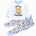 thumbnail image 4 of TOWED22 Toddler Baby Boy Fall Winter Outfits 2pcs Graphic Print Long Sleeve Sweatshirt Tops and Pants Set Infant Boy Clothes Clothing(Blue,6-12 M), 4 of 4