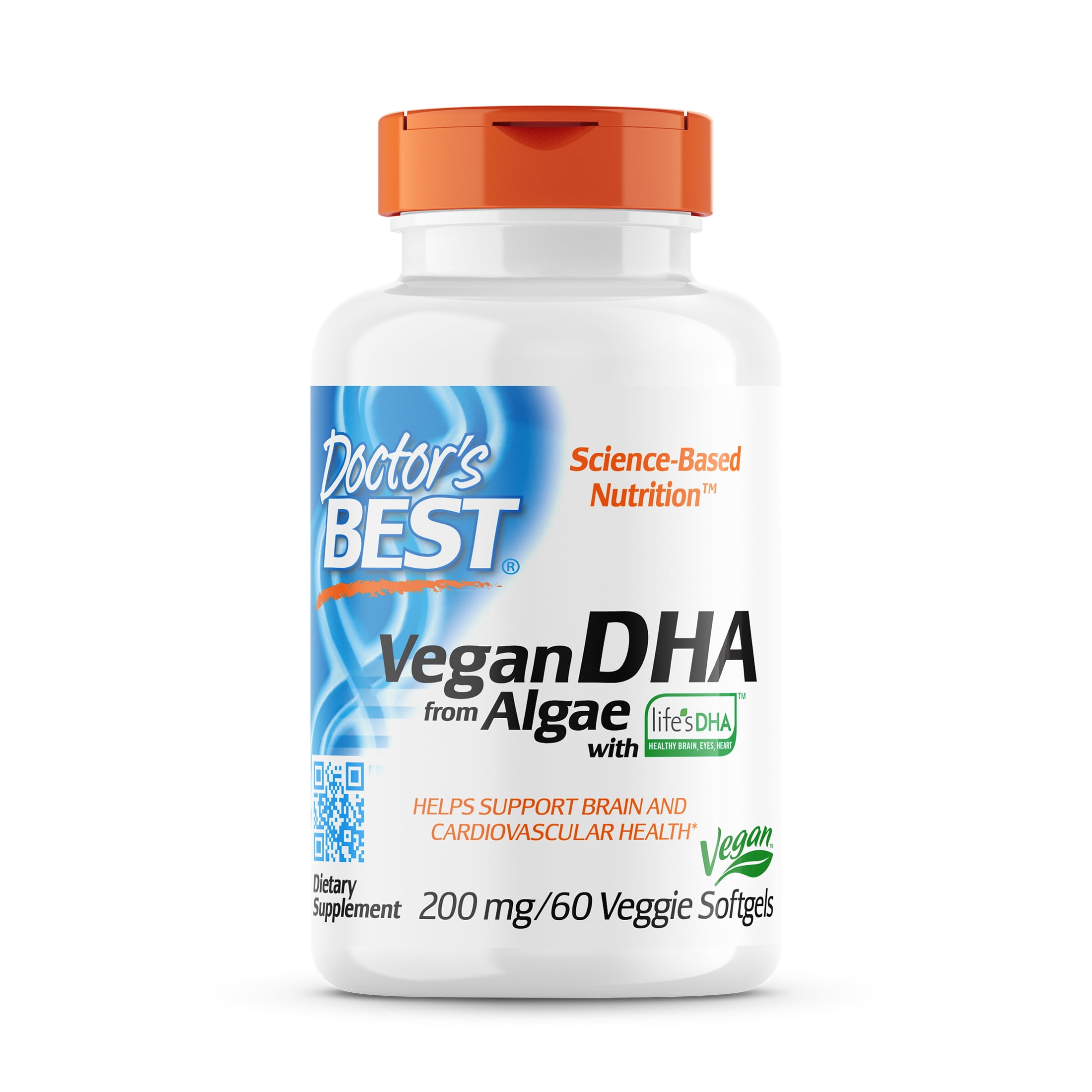 Vegan DHA from Algae with Life's DHA, 200 mg, 60 Veggie Softgels, Doctor's Best