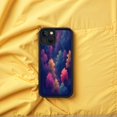 thumbnail image 5 of iPhone 15 Case - Lightweight Yellowing Resistant with Colorful Forest Pattern Design - Vibrant Trees in Pink Orange Yellow & Blue, 5 of 6