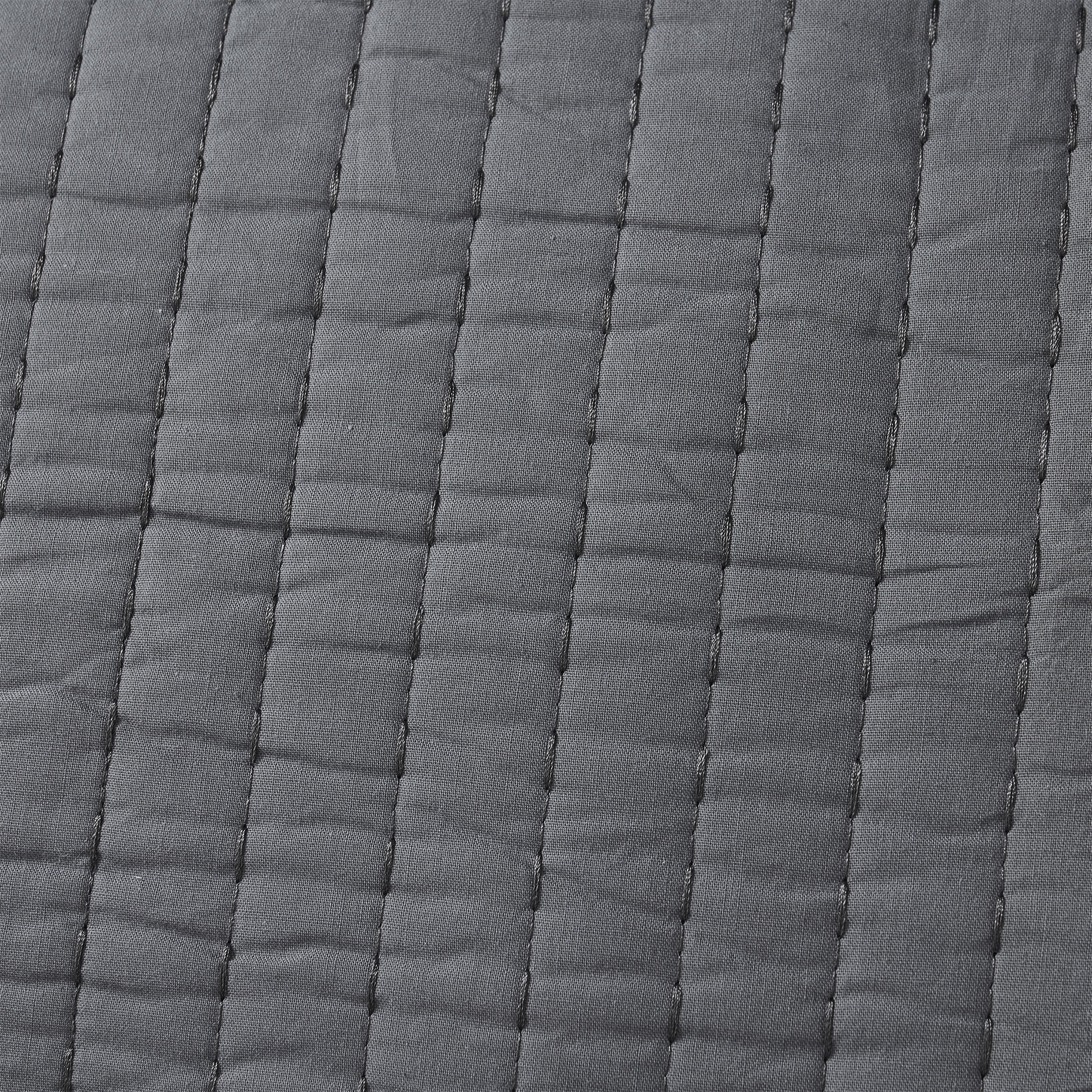 Better Homes and Gardens Standard Quilted Pillow Sham, Grey, 2 Pack