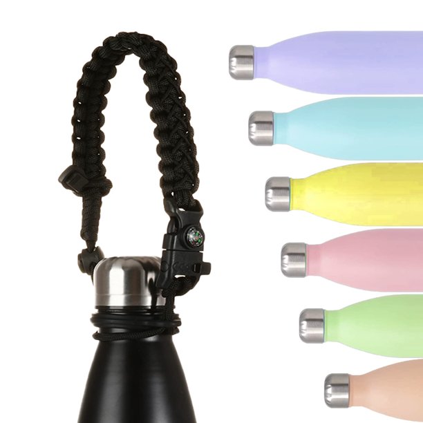 Mango de Paracord Granate para MIRA y la mayoría de botellas tipo cola de 350 ml, 500 ml y 750 ml