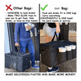 thumbnail image 2 of Food Delivery Bag with Cup Holders/Drink Carriers Great for Beverages, Grocery, Pizza, Commercial Quality Hot and Cold, 2 of 5