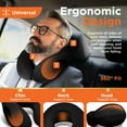 thumbnail image 6 of BLACK+DECKER Memory Foam Travel Pillow, Ergonomic Cervical Neck Pillow, Black, 6 of 8