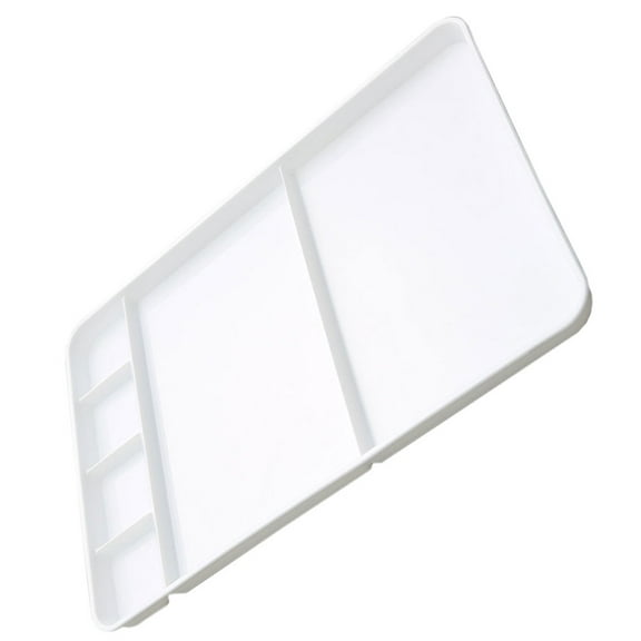 WEUVEB Watercolor Mixing Palette 1 Set Rectangular Palette For Color Mixing And Paint Storage White Plastic