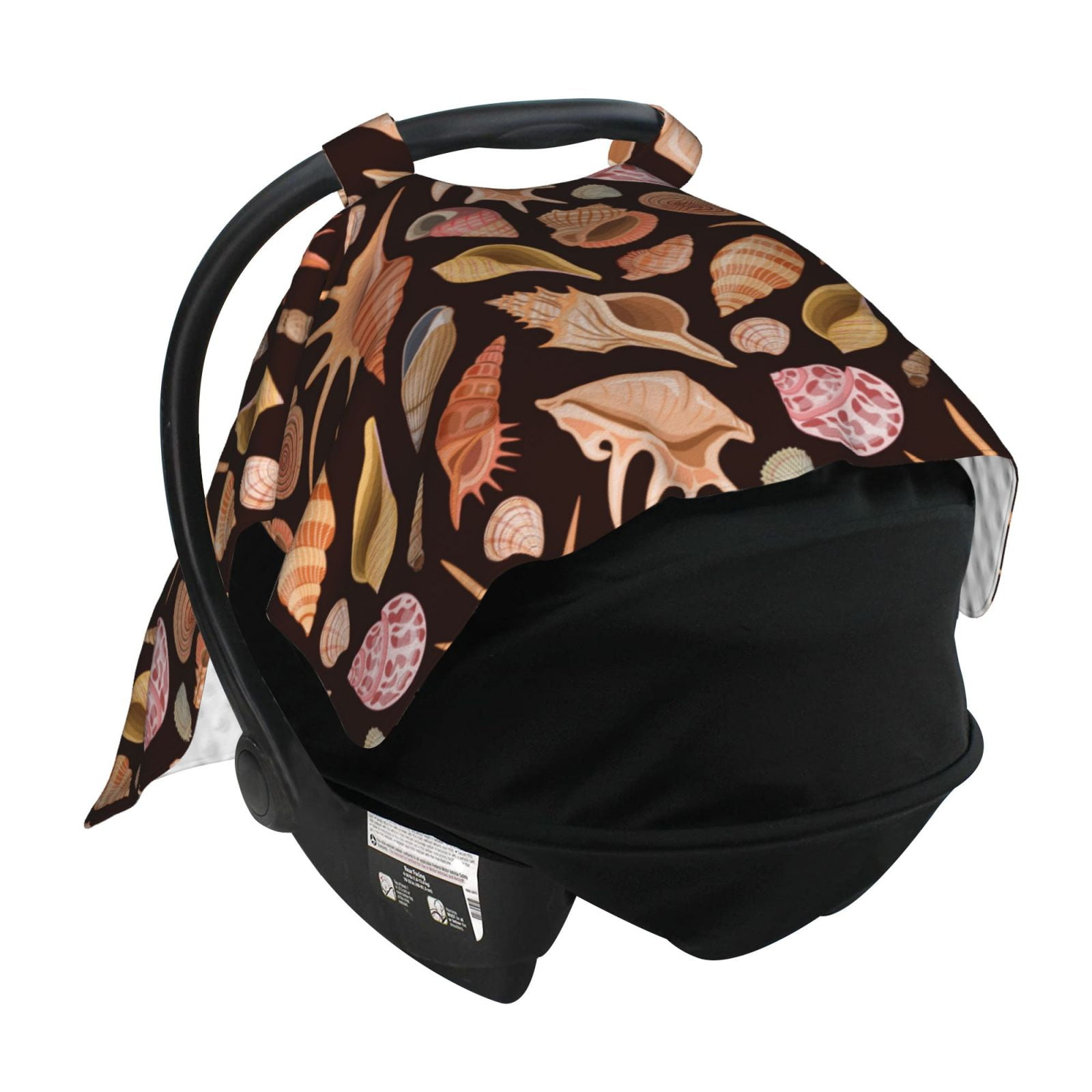 Car Seat Cover Baby - Conch Shells Print No.9071 Breathable Infant Car Seat Cover for Baby Carseat, Lightweight Comfort Baby Essentials Must Haves Newborn Stuff for Girl Boy