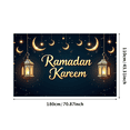 thumbnail image 3 of LUUFILx Ramadan Kareem Banner Mosque Lanterns Festive Welcome Backdrop Ramadan Mubarak Party Home Decorations Event Celebration Photography Props Background, 3 of 9