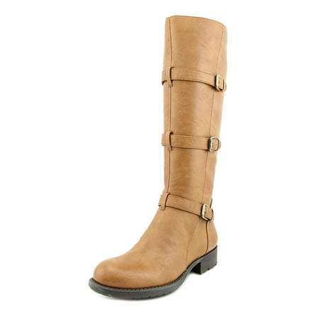 Franco Sarto Petite Women  Round Toe Synthetic Tan Knee High (Best Boot Shaft Height For Petites)