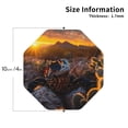 thumbnail image 2 of KLL Drink Coasters Set Octagon of 4,PU Leather Absorbent Coasters Set Decorative Coffee Cup Coasters Housewarming Gift for Home Decor-Lizard With Sunglasses Sunset, 2 of 5