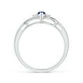 thumbnail image 2 of ANGARA Natural Blue Sapphire Engagement Ring with Diamonds in 14K White Gold for Women (Size-6x3mm) | September Birthstone, Anniversary, Jewelry Gift for Women | Natural Sapphire Ring, 2 of 10