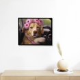 thumbnail image 4 of Nawypu Mommy Chauffeur by Lucia Heffernan Mom Dog with Curlers Driving Kid Puppy Crying Howling in Backseat Funny Humorous Pet Framed Animal Art Print Picture, 4 of 4