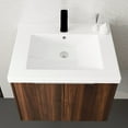 thumbnail image 2 of Tcbosik 24 inch Wall Mounted Vanity Cabinet with Resin Sink for Small Space Bathroom Washroom, California Walnut, 2 of 10