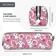 thumbnail image 3 of Cauagu Cute Rabbit Print Leather Pencil Pen Case - Stationery Bag Portable Stationery Bag Big Capacity Pencil Pouch Cosmetic Organizer Bag for Men & Women, 3 of 7
